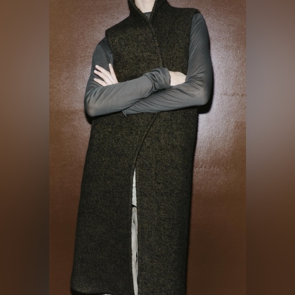 Zara Vest With Manteco Wool ZW Collection Size S - Picture 4 of 12